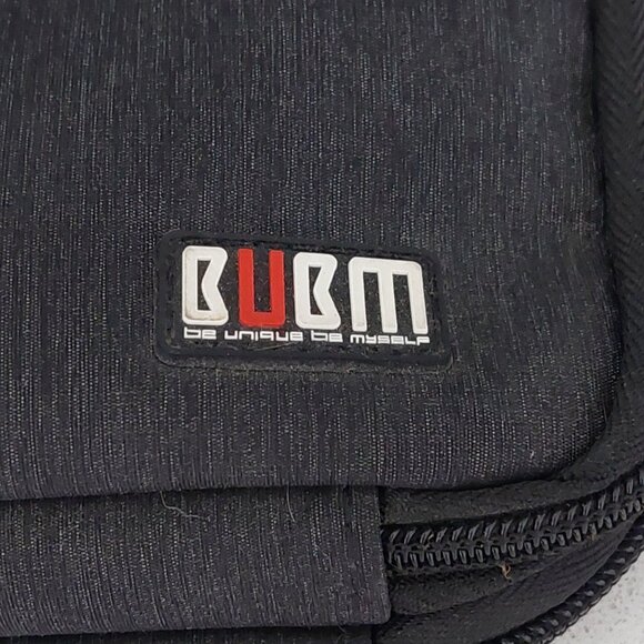BUBM Electronics Double Layer Medium Storage/Travel Zip Case in Charcoal Gray - Picture 4 of 16